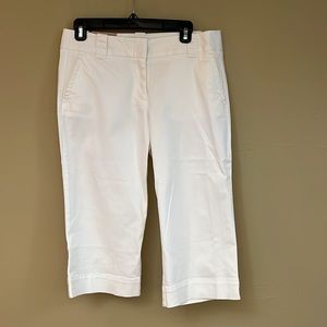 J.Crew Factory | Stretch chinos favorite fit cropped | White | Size 6